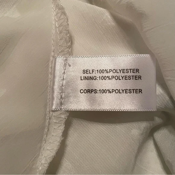 Renvy White Crop Blouse Boho Bohemian Star Details Size Small - Picture 10 of 11